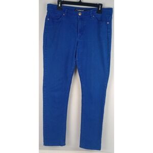 Jordache Women's 14 Cobalt Blue Stretch Denim Skinny Jeans Inseam 29"